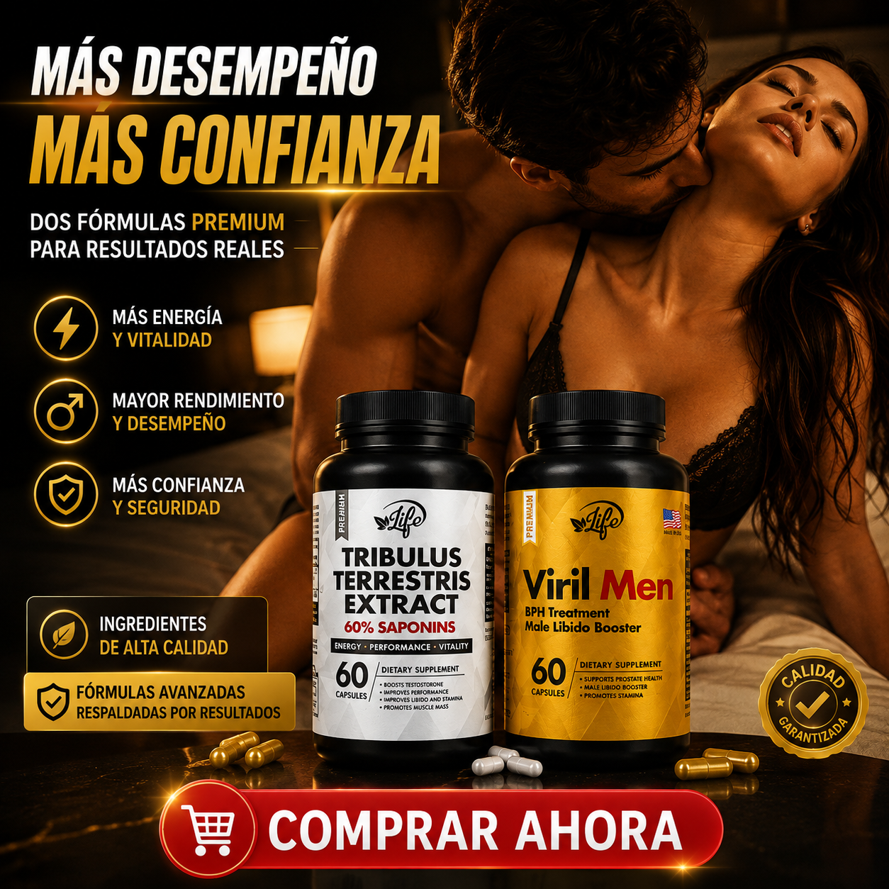 Tribulus Terrestris + Viril Men | Suplemento Natural para Hombres