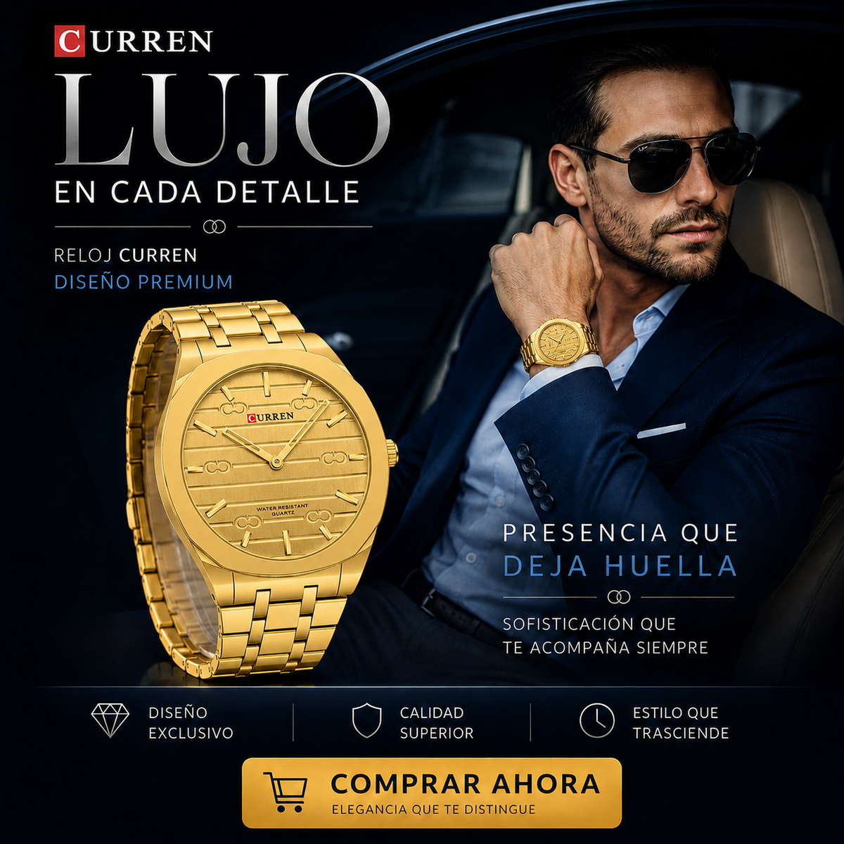 Reloj CURREN 8444 (DORADO)