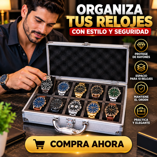 Caja organizadora de relojes para tu colección (👀 NO INCLUYE RELOJES)
