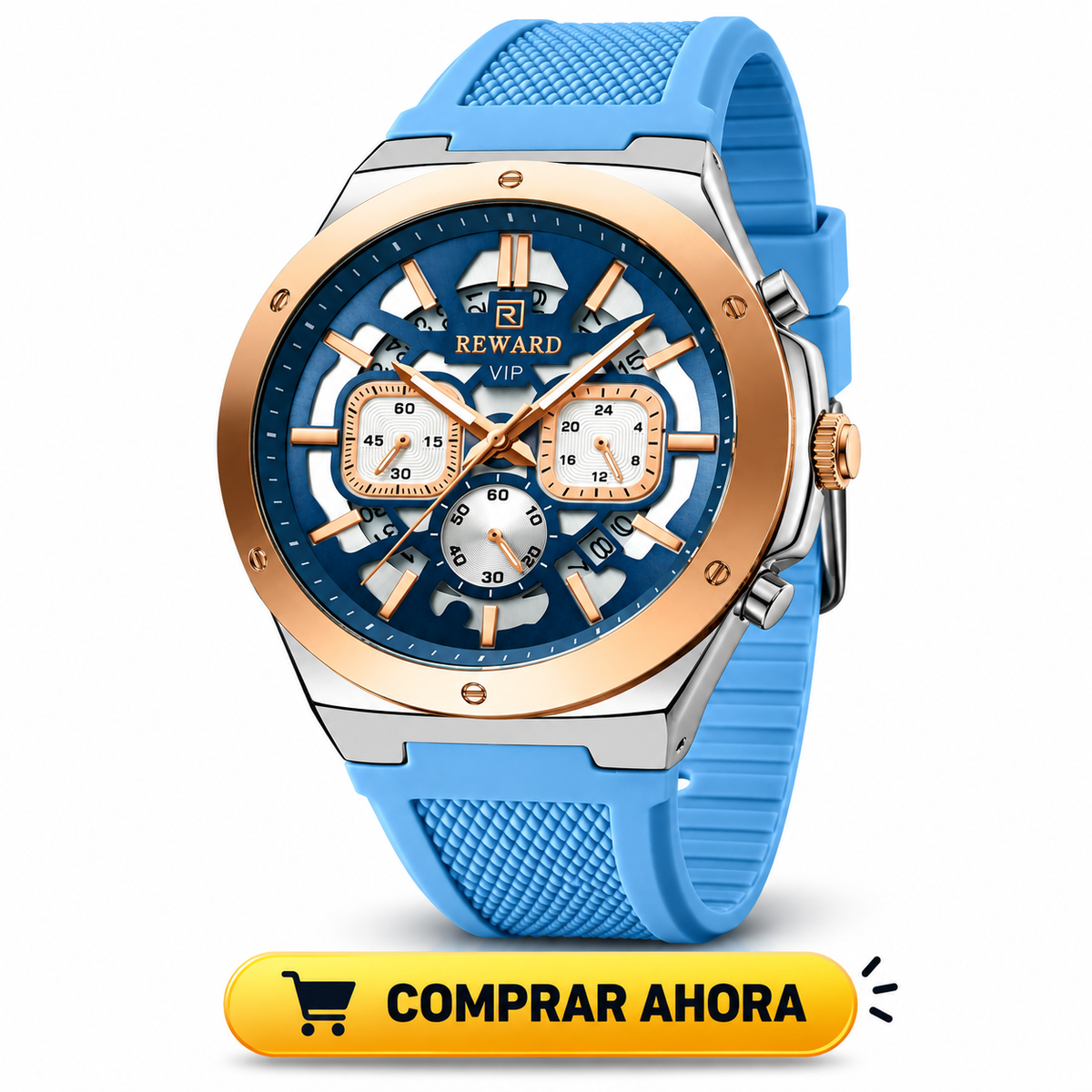 Reloj Reward RD832257M Azul Claro — Estilo y Elegancia para Tu Muñeca