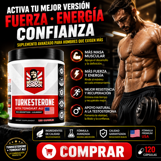 Turkesterone + Tongkat Ali | Suplemento para Fuerza y Energía Masculina