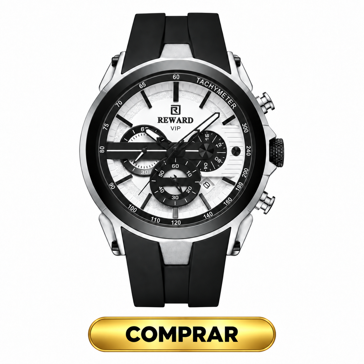 Reloj Reward 83046M-B Dial Blanco, Accesorio de Moda