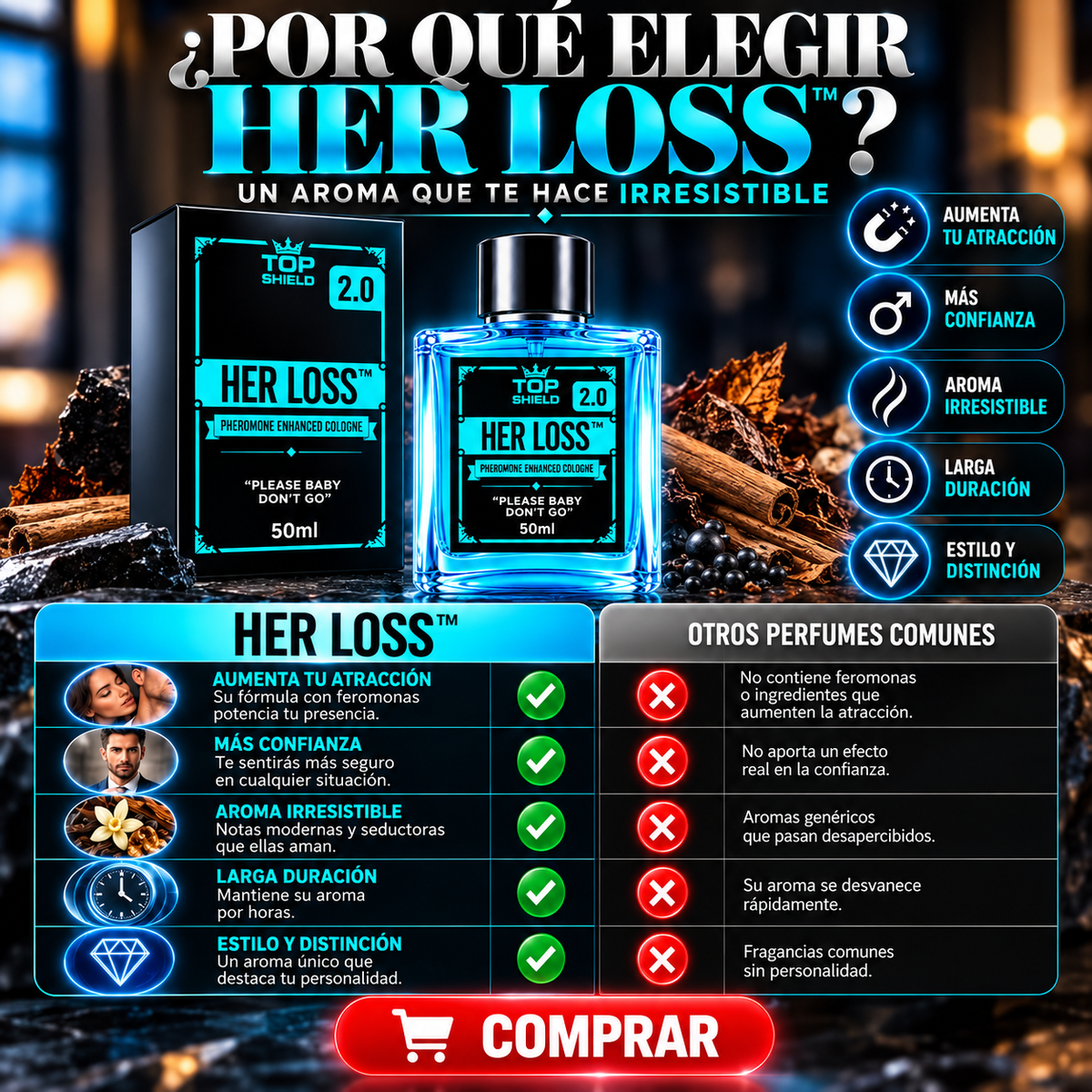 Perfume Her Loss 2.0 con Feromonas para Hombre