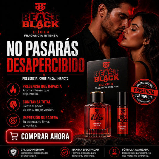 PERFUME CON FEROMONAS BEAST BLACK ELIXIER
