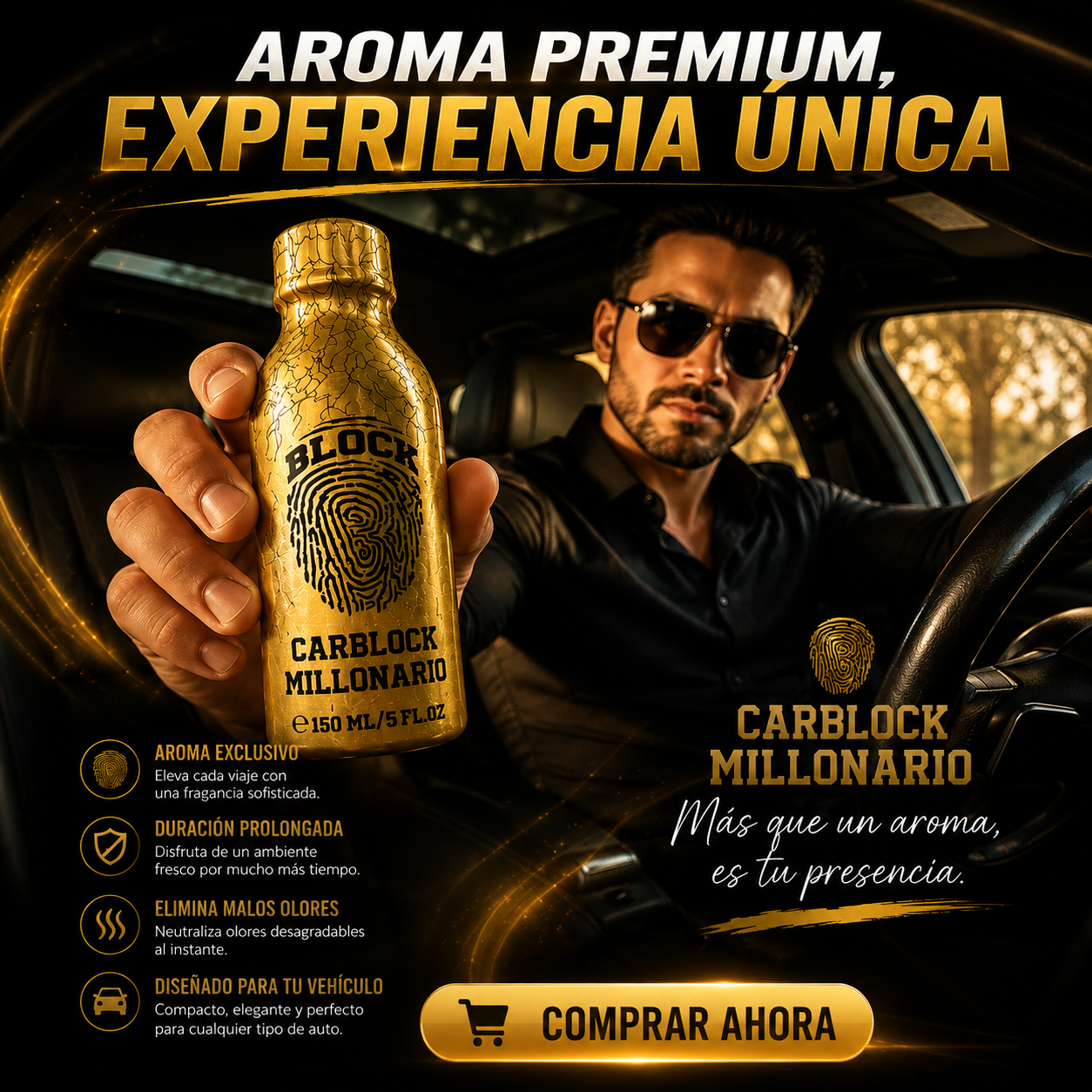 CARBLOCK Perfume para Auto - Fragancia Premium para Vehículos