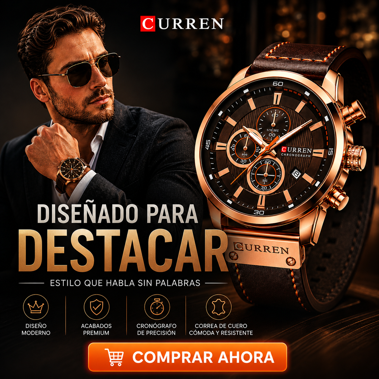RELOJ CURREN 8291 (MARRÓN)