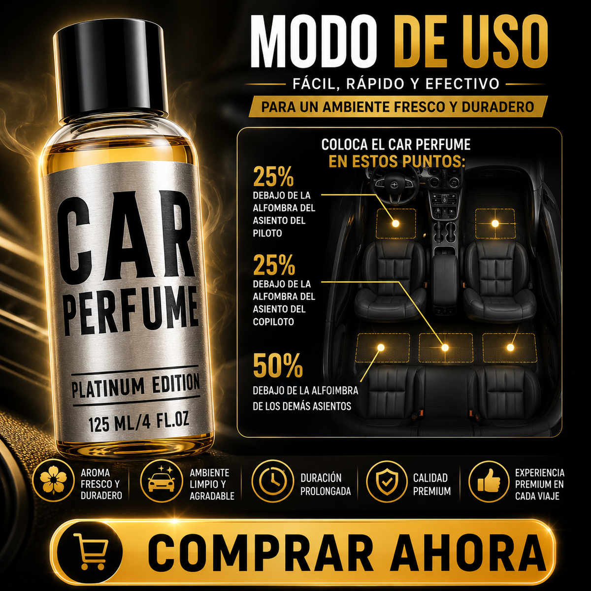 Car Perfume Premium – Fragancia de Larga Duración para Auto