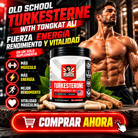 Turkesterone + Tongkat Ali | Suplemento para Fuerza y Energía Masculina
