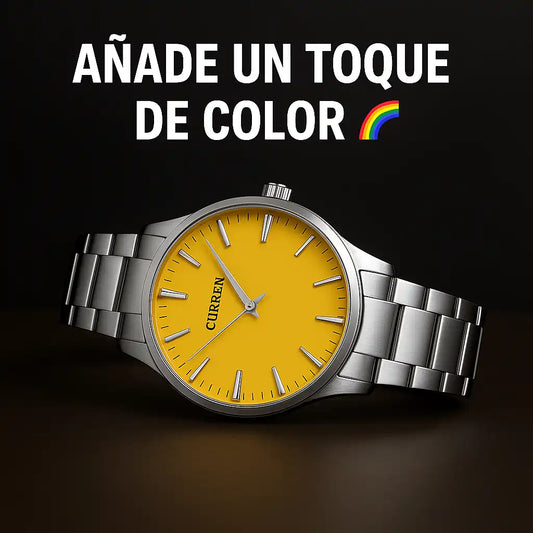 RELOJ CURREN 9090 ( AMARILLO)