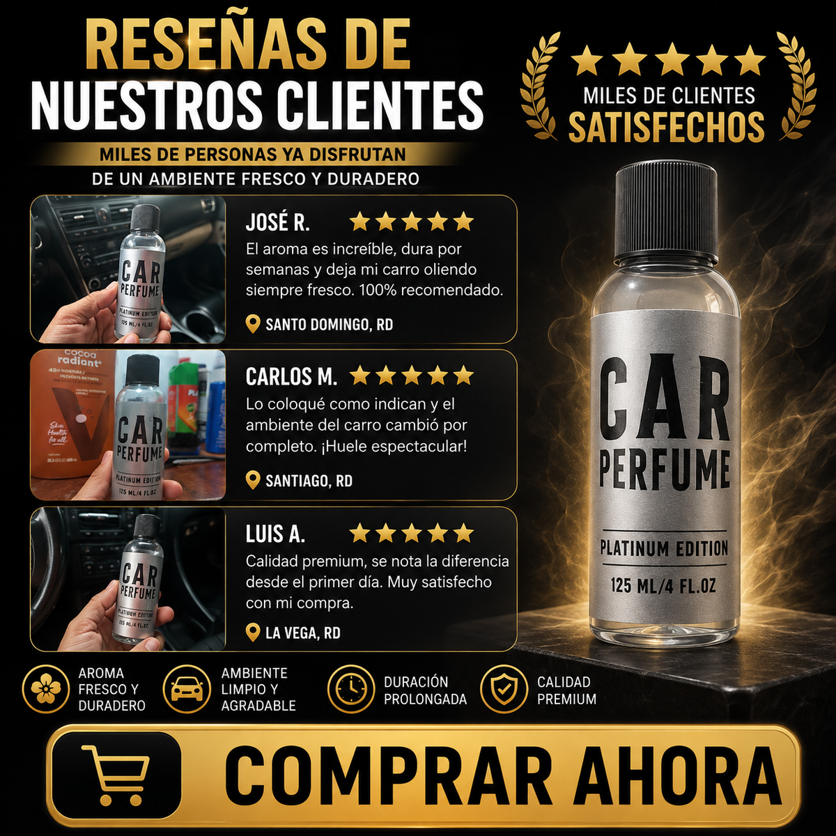 Car Perfume Premium – Fragancia de Larga Duración para Auto