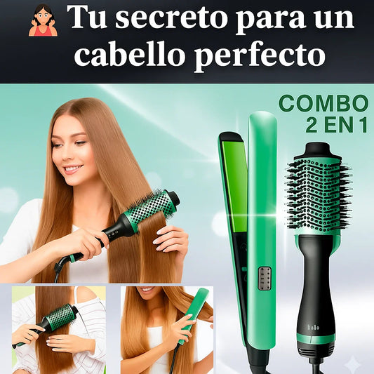 CEPILLO + PLANCHA DE CABELLO